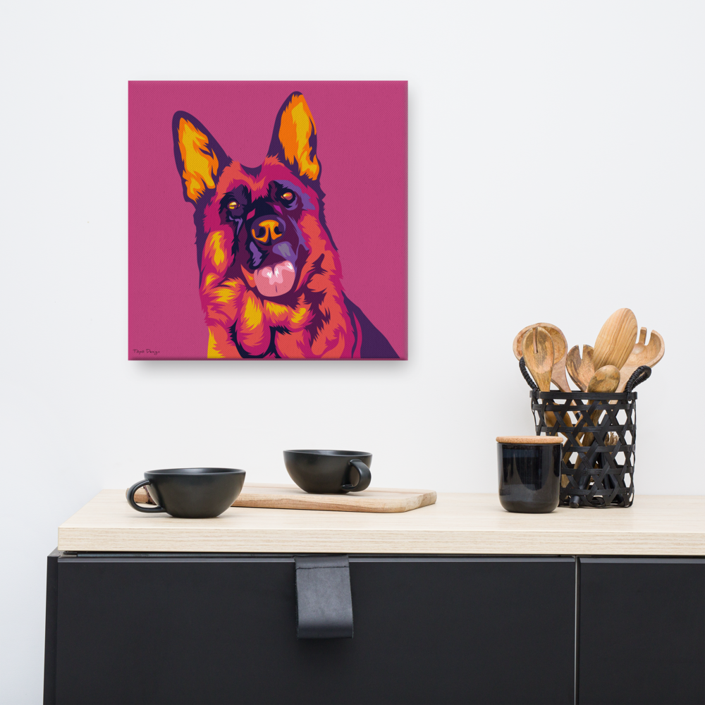 Saksanpaimenkoira Canvas-taulu, Pop Art