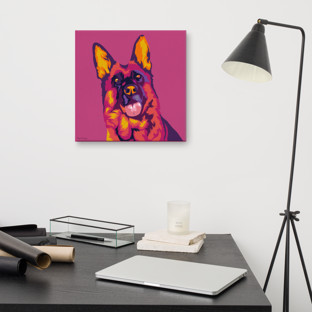 Saksanpaimenkoira Canvas-taulu, Pop Art