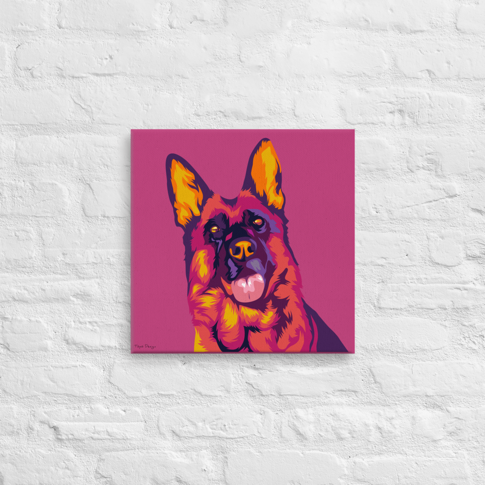 Saksanpaimenkoira Canvas-taulu, Pop Art