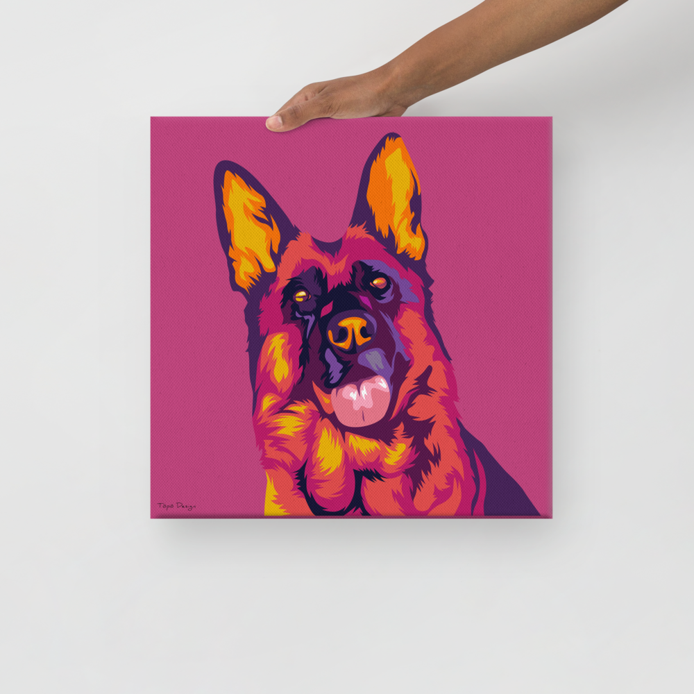 Saksanpaimenkoira Canvas-taulu, Pop Art