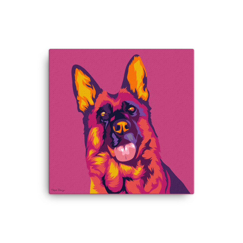 Saksanpaimenkoira Canvas-taulu, Pop Art