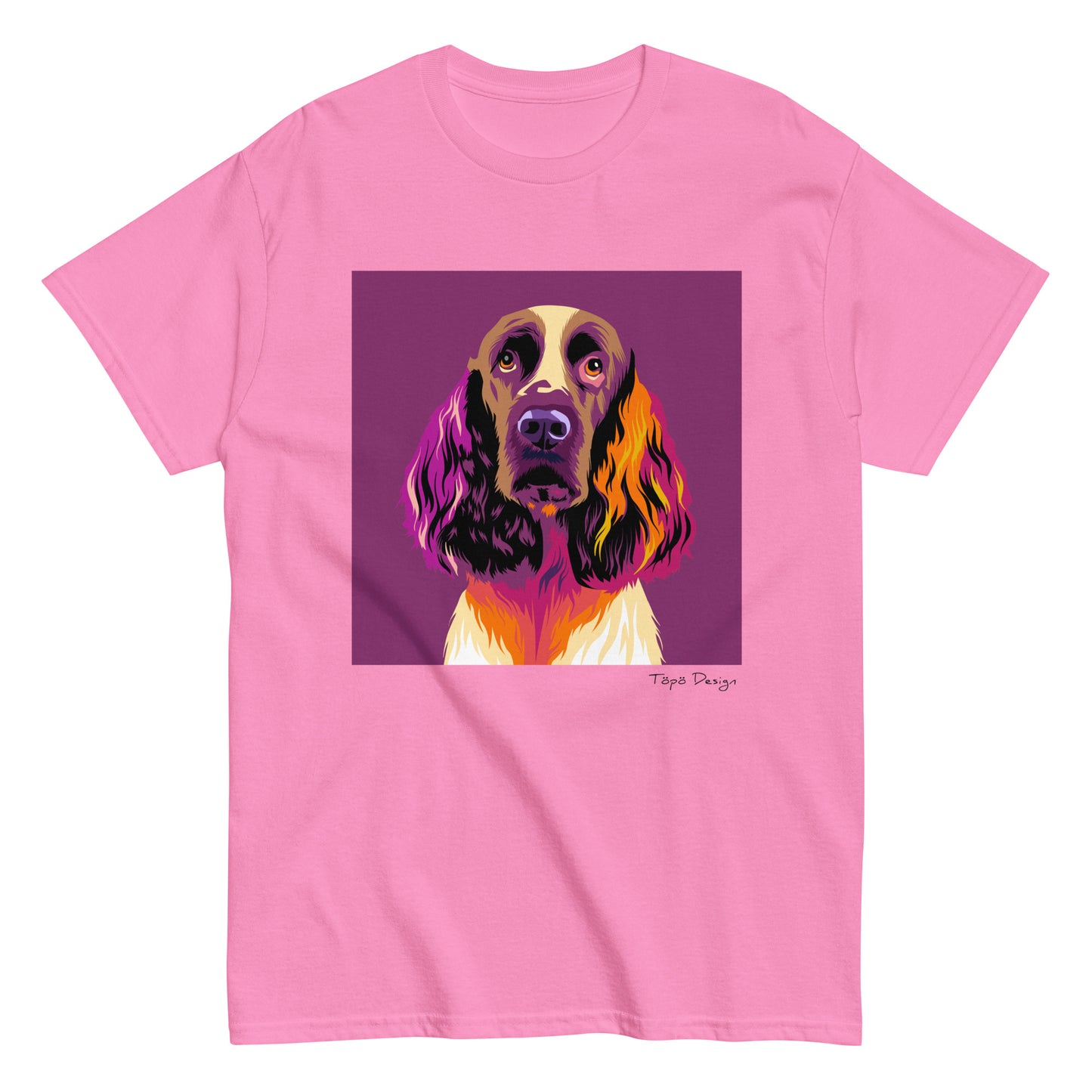 Englanninspringerspanieli T-paita, Pop Art