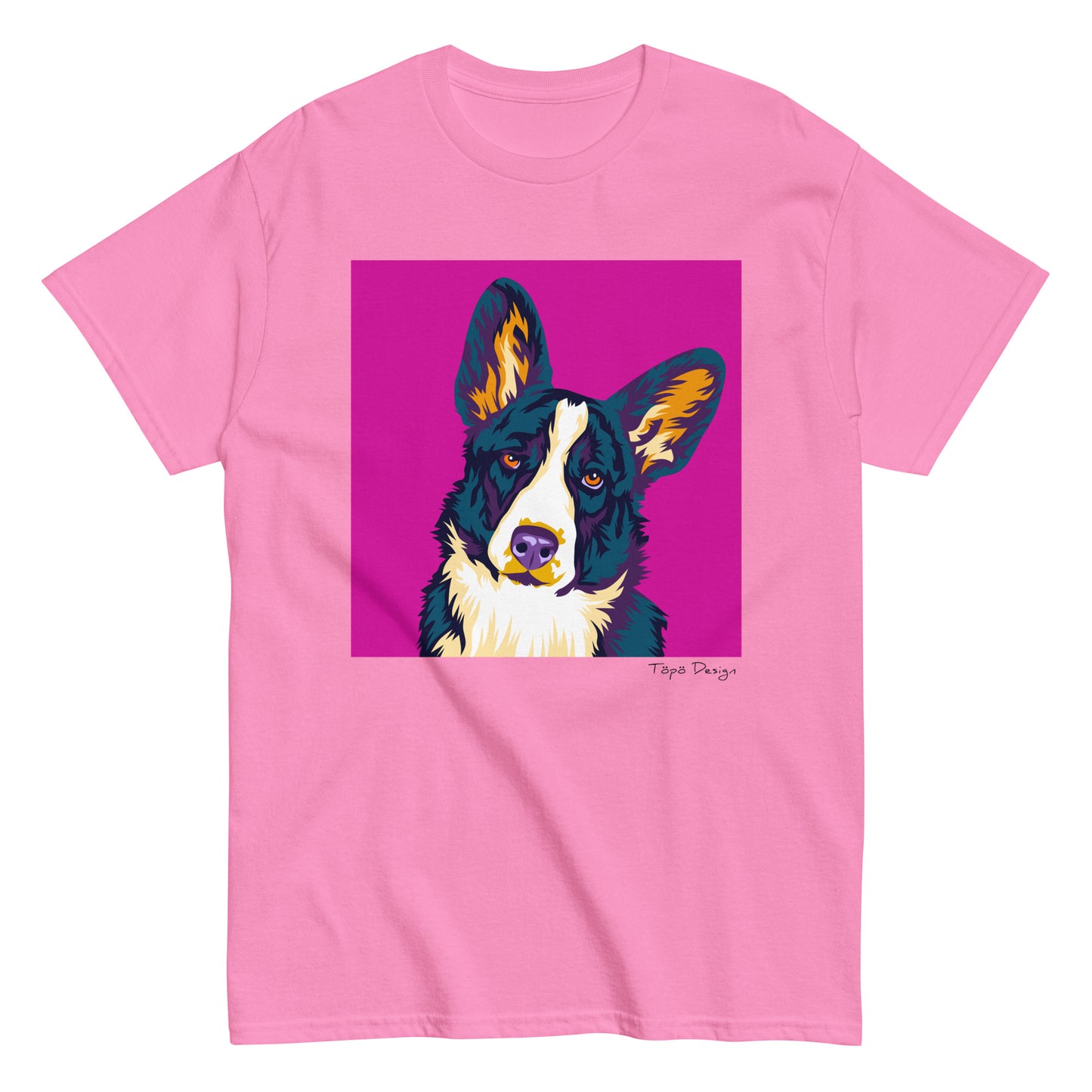Welsh corgi cardigan T-paita, Pop Art
