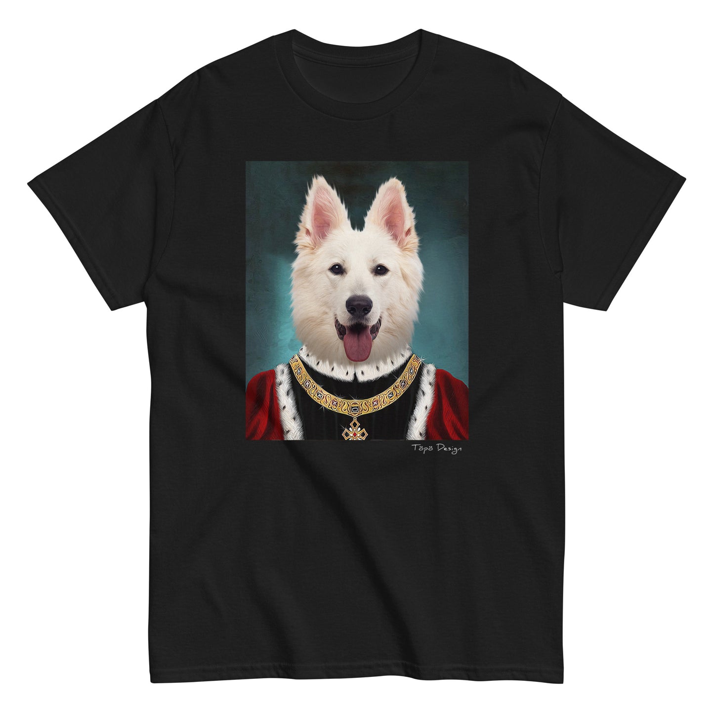 Valkoinenpaimenkoira T-paita, The King