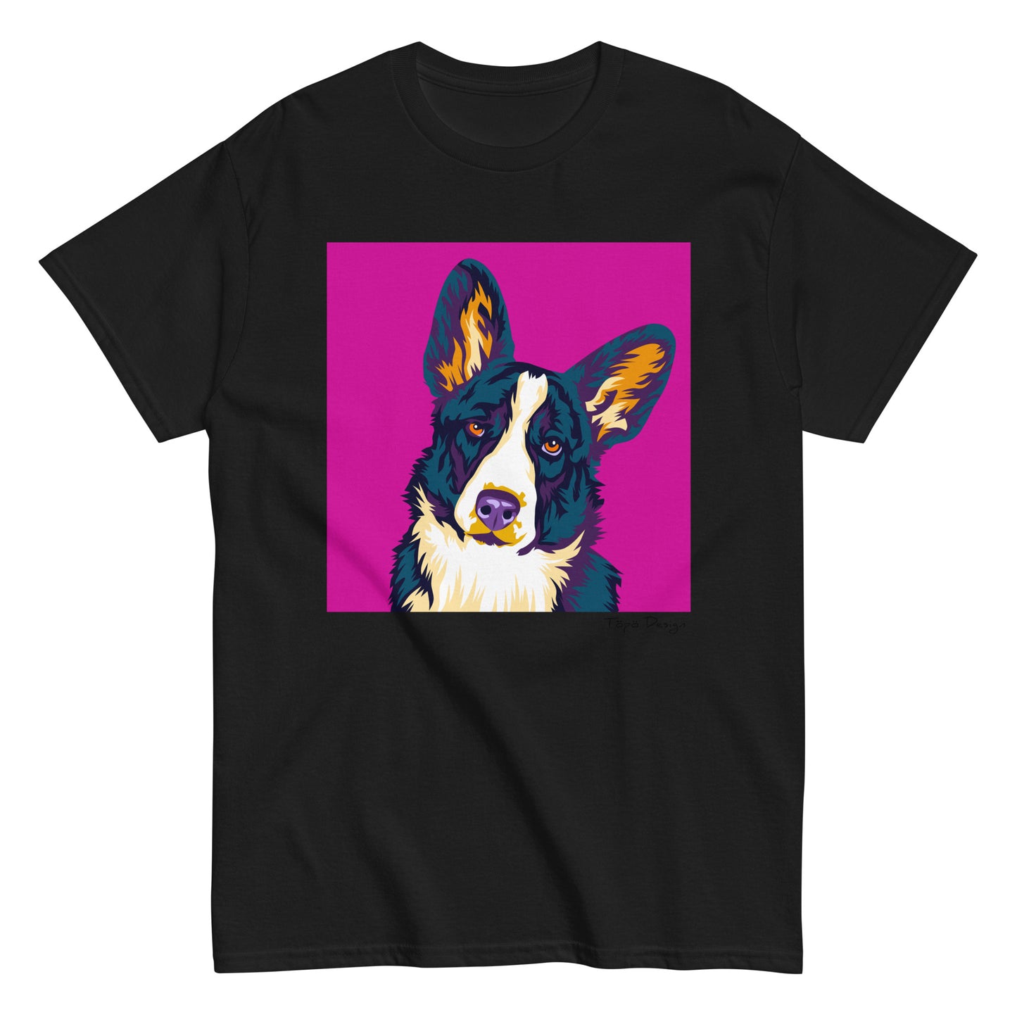 Welsh corgi cardigan T-paita, Pop Art