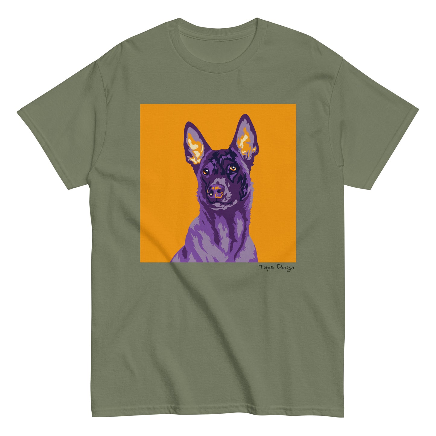 Belgianpaimenkoira malinois T-paita, Pop Art