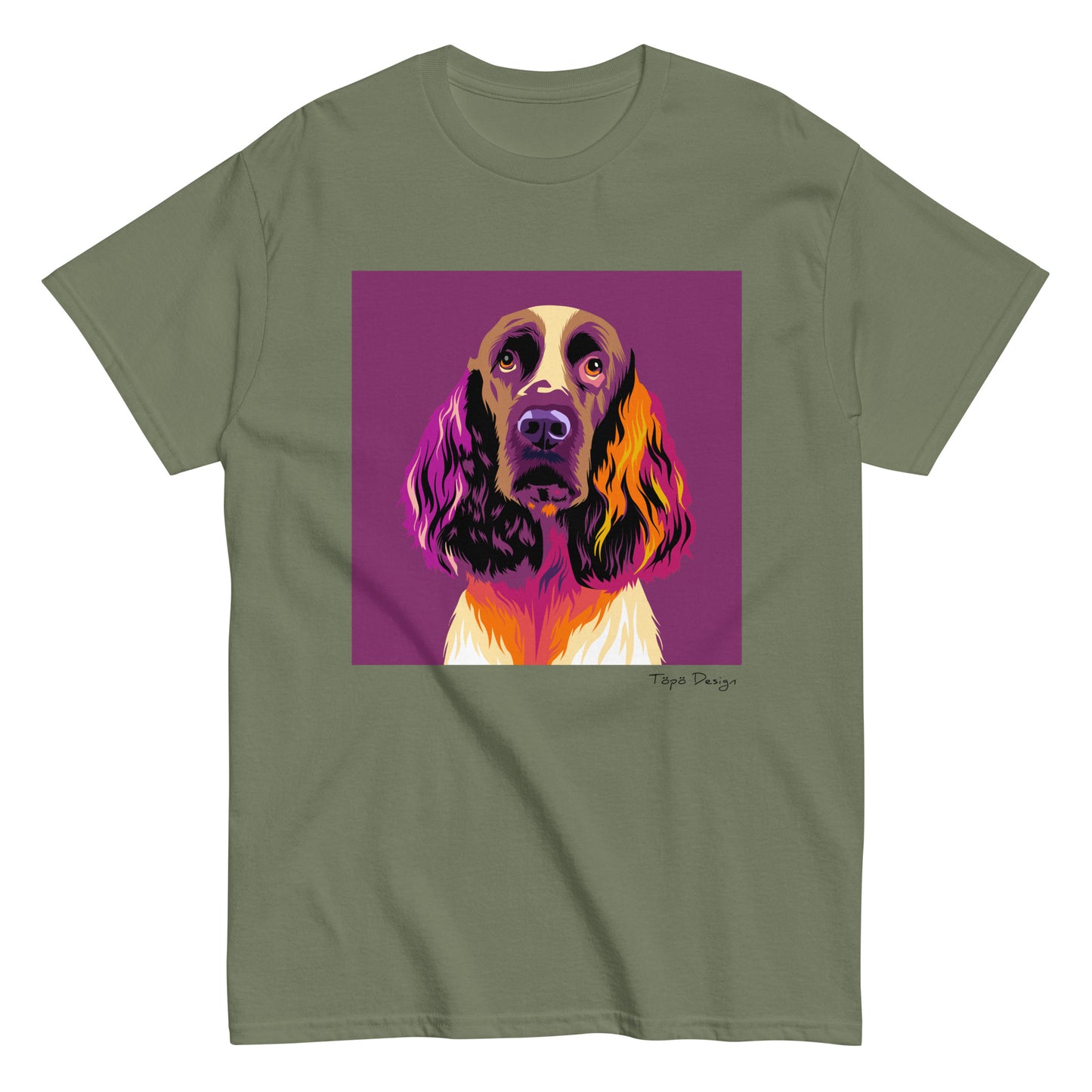 Englanninspringerspanieli T-paita, Pop Art