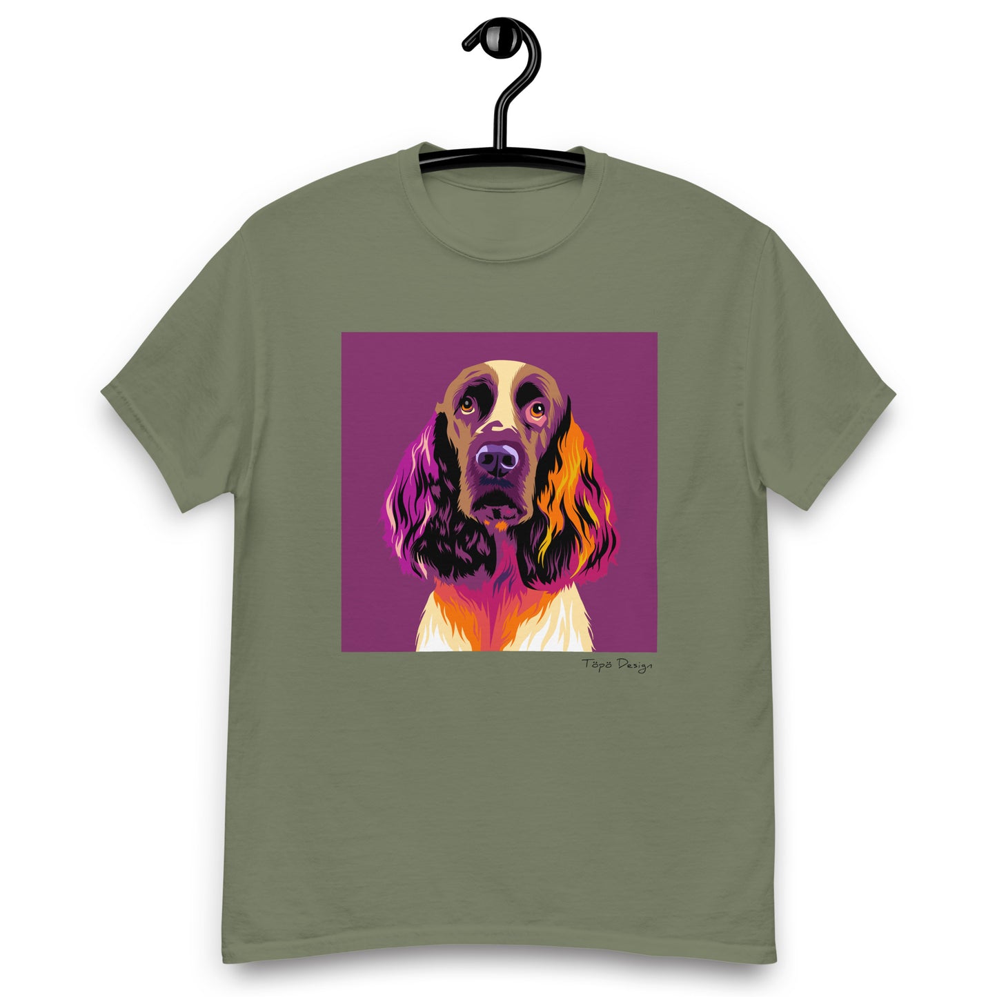 Englanninspringerspanieli T-paita, Pop Art