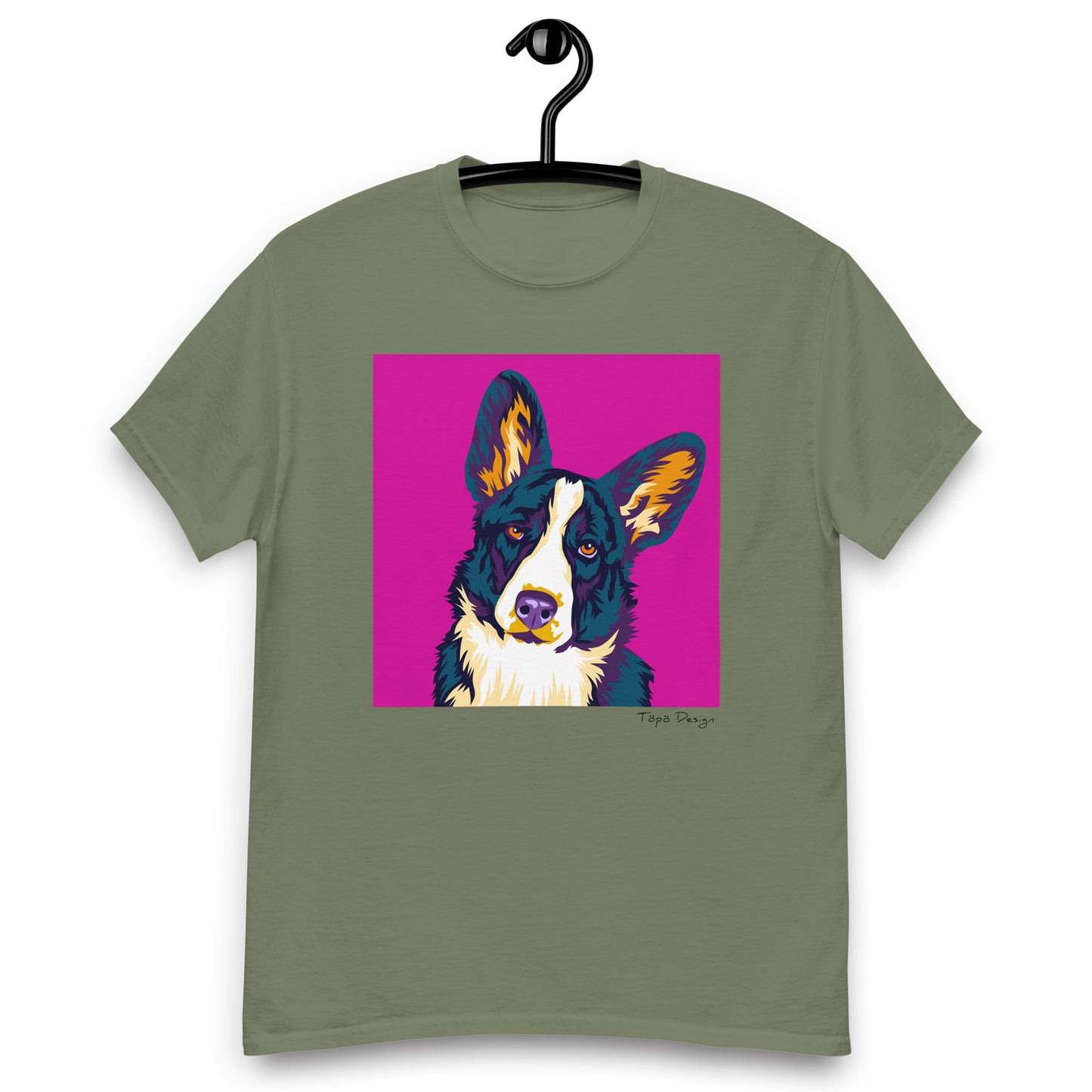 Welsh corgi cardigan T-paita, Pop Art