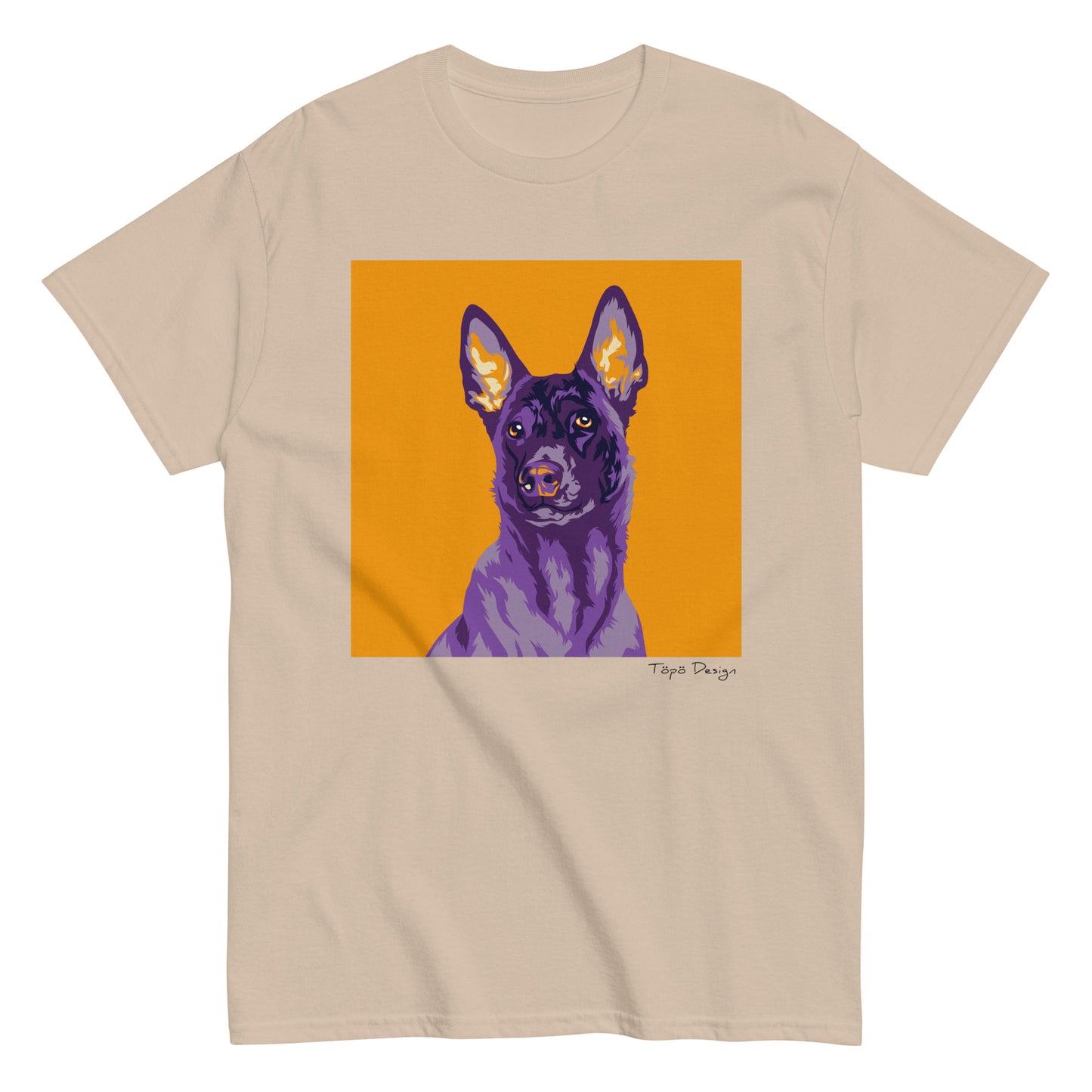Belgianpaimenkoira malinois T-paita, Pop Art
