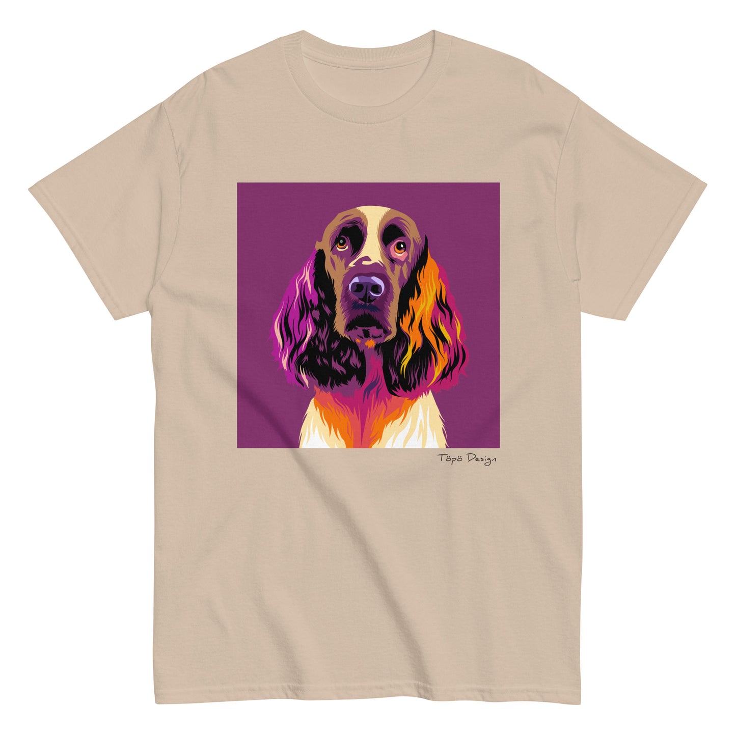 Englanninspringerspanieli T-paita, Pop Art