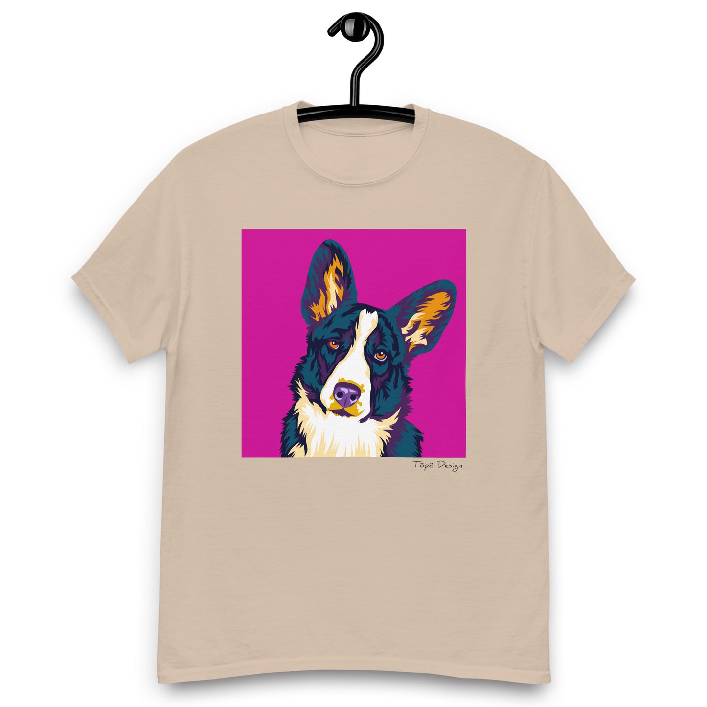 Welsh corgi cardigan T-paita, Pop Art