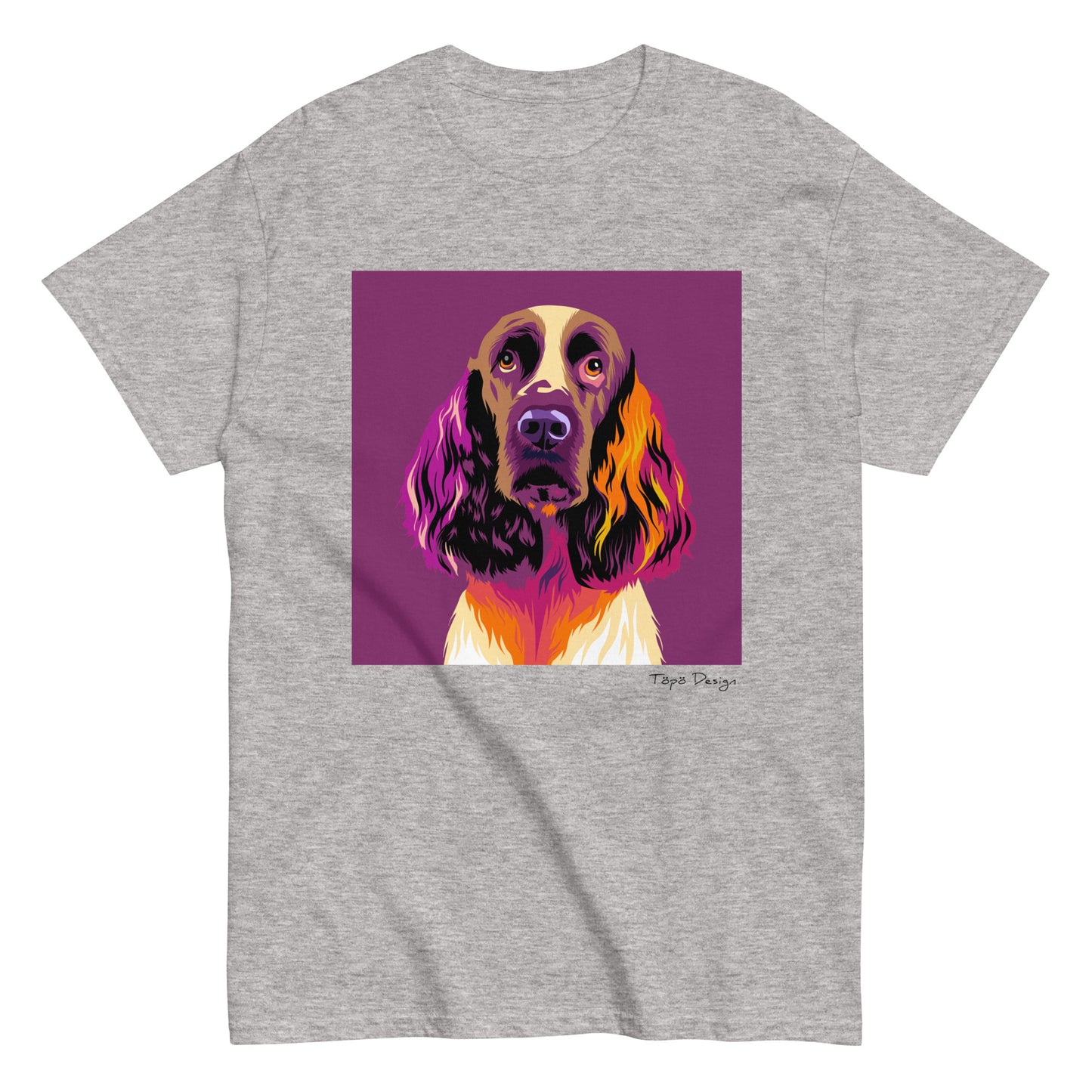 Englanninspringerspanieli T-paita, Pop Art