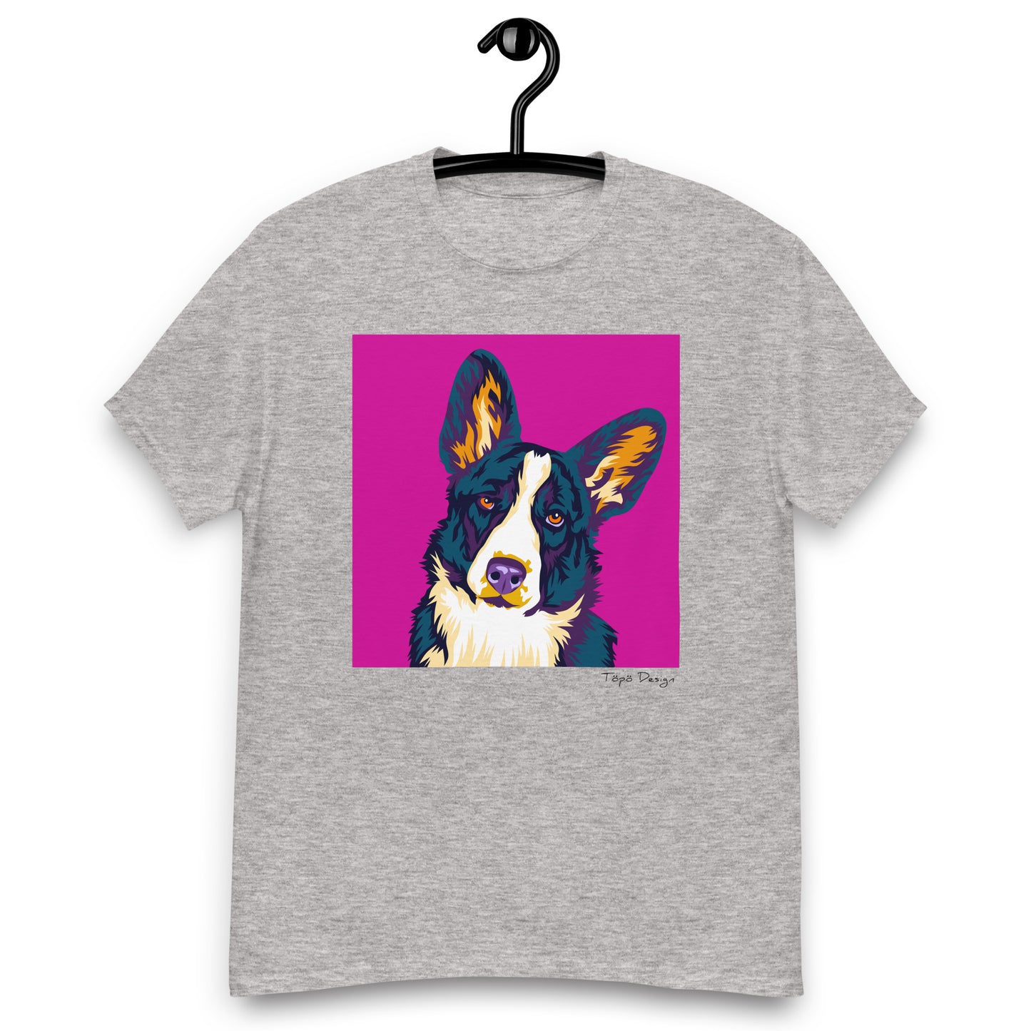 Welsh corgi cardigan T-paita, Pop Art