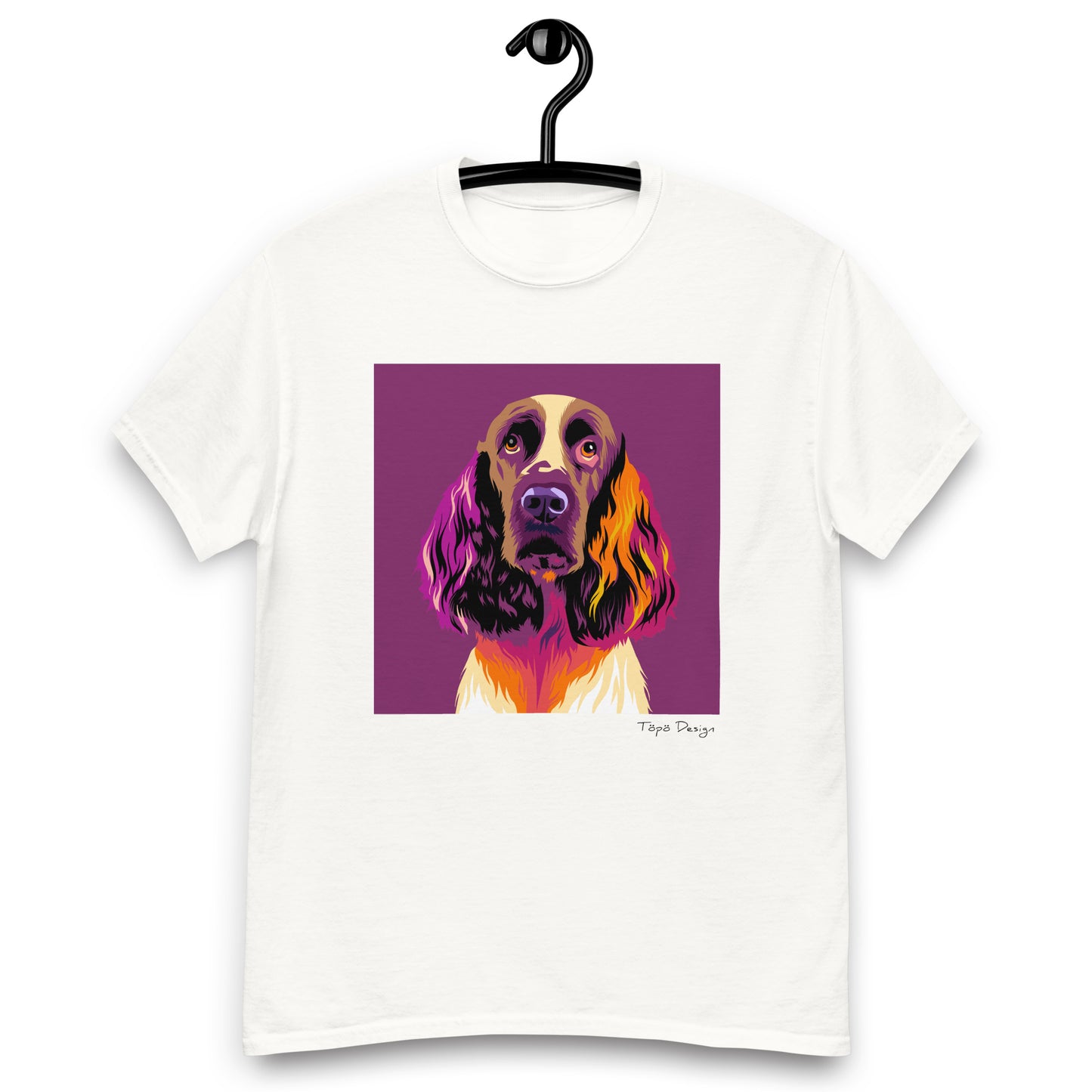 Englanninspringerspanieli T-paita, Pop Art