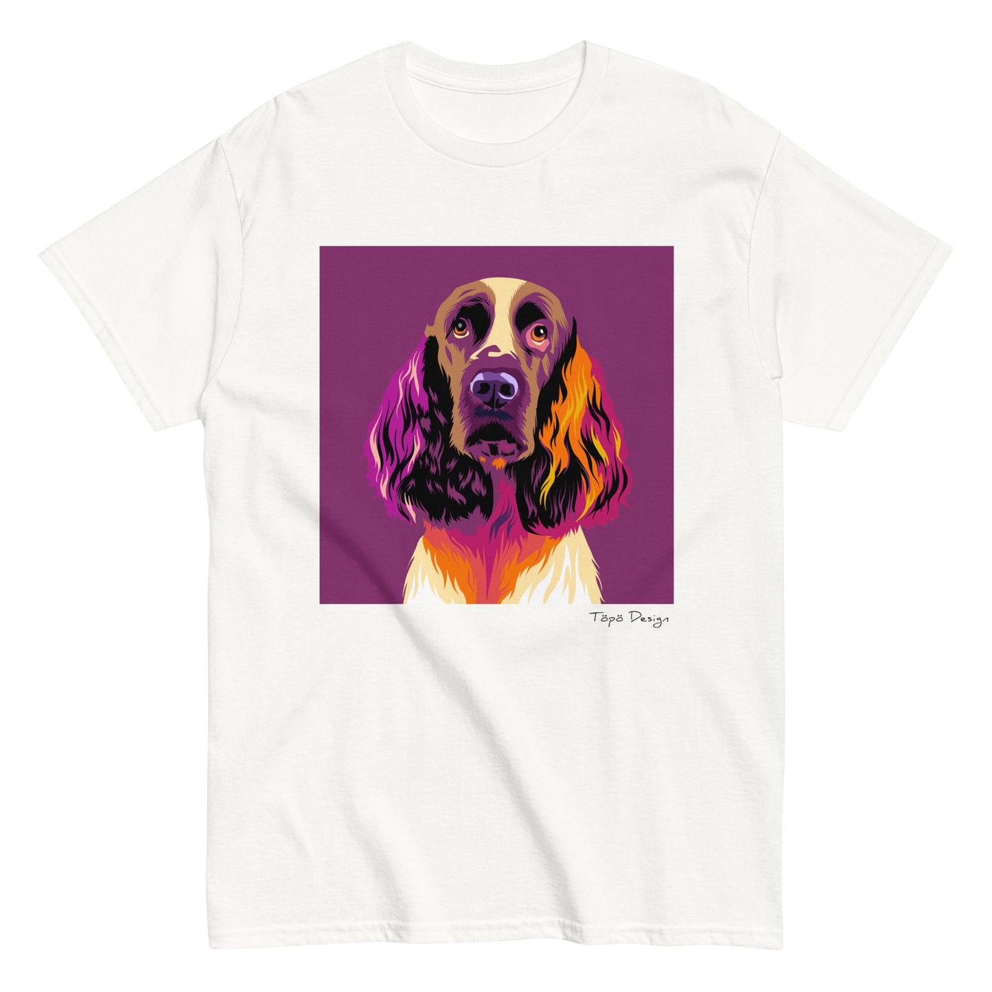 Englanninspringerspanieli T-paita, Pop Art