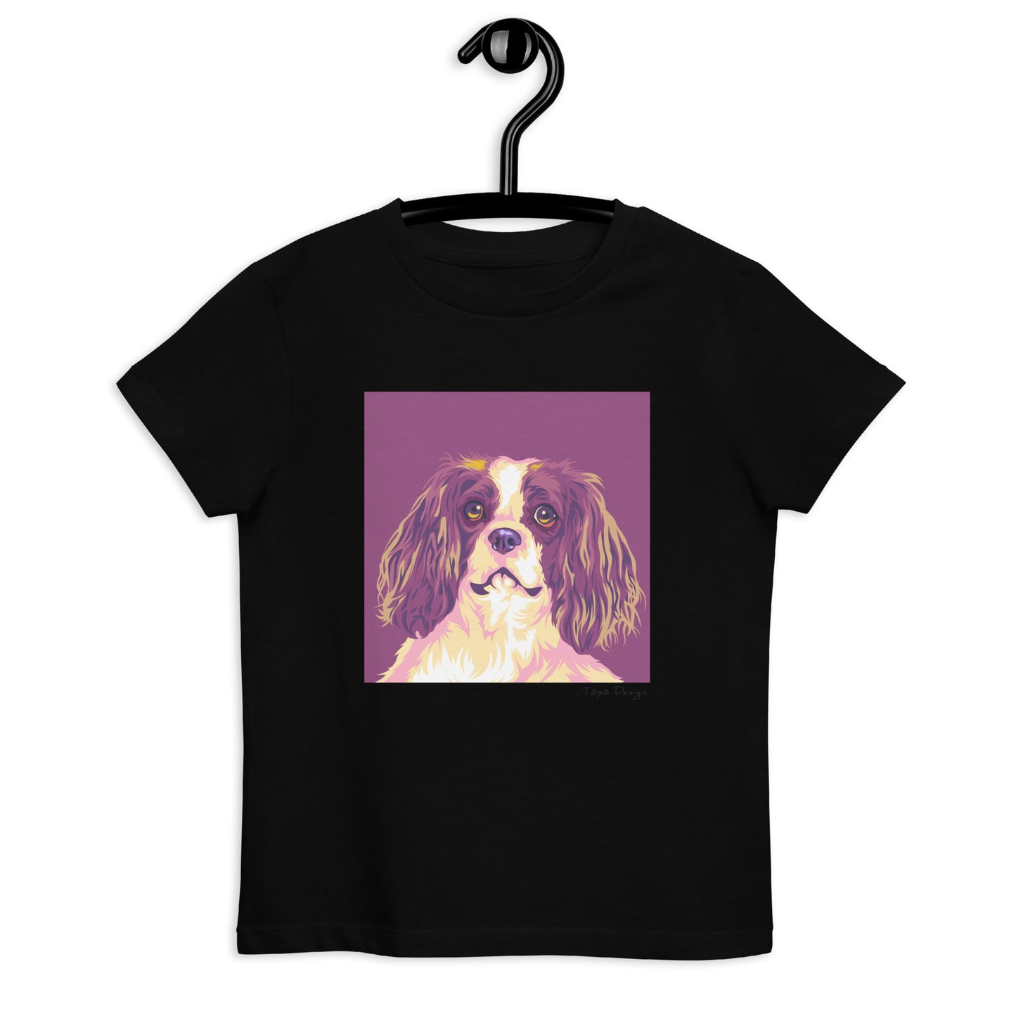 Cavalierkingcharlesinspanieli lasten T-paita, Pop Art