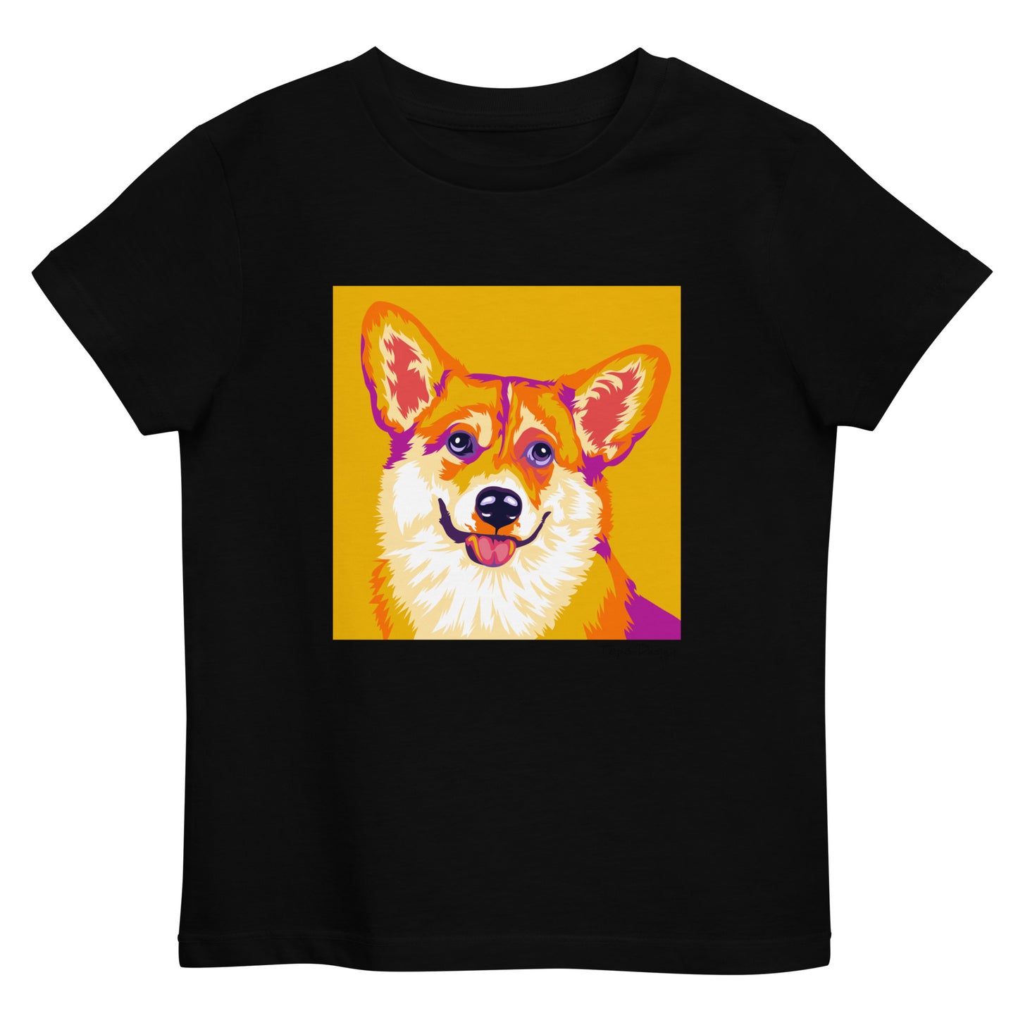 Welsh corgi pembroke lasten T-paita, Pop Art