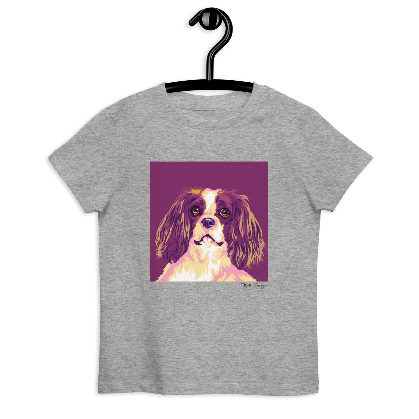Cavalierkingcharlesinspanieli lasten T-paita, Pop Art