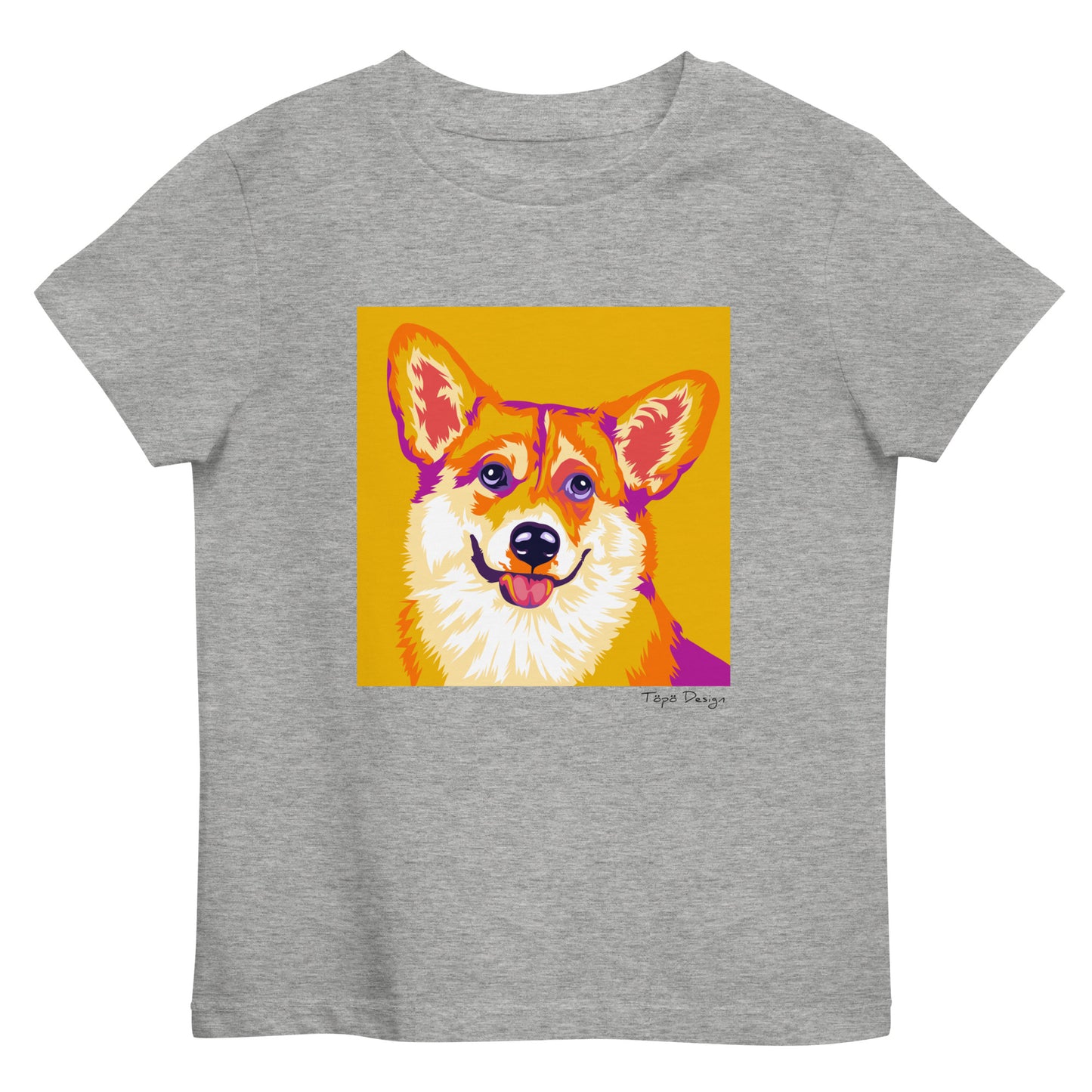 Welsh corgi pembroke lasten T-paita, Pop Art