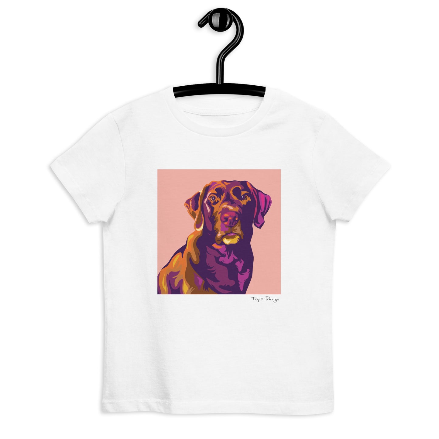 Labradorinnoutaja lasten T-paita, Pop Art