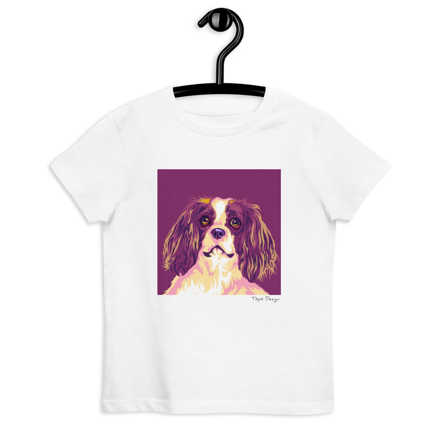 Cavalierkingcharlesinspanieli lasten T-paita, Pop Art