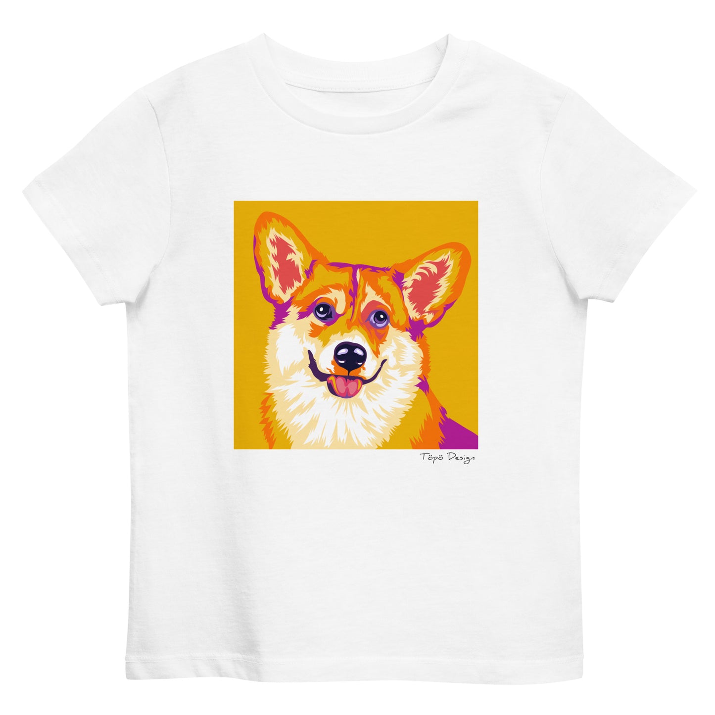 Welsh corgi pembroke lasten T-paita, Pop Art