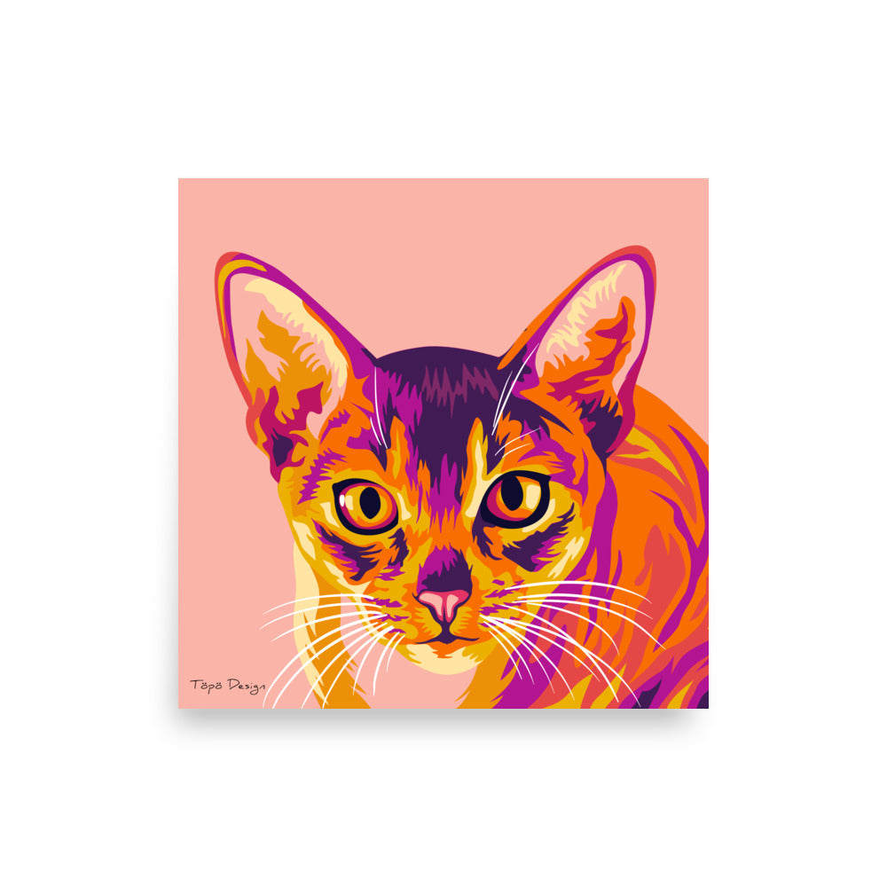 Abessinialainen kissa Juliste, Pop Art