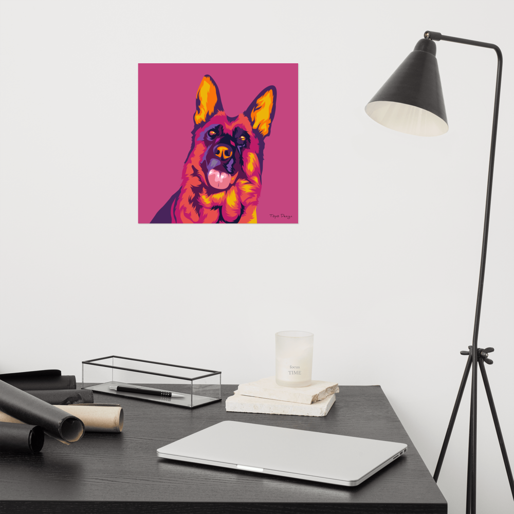 Saksanpaimenkoira Juliste, Pop Art