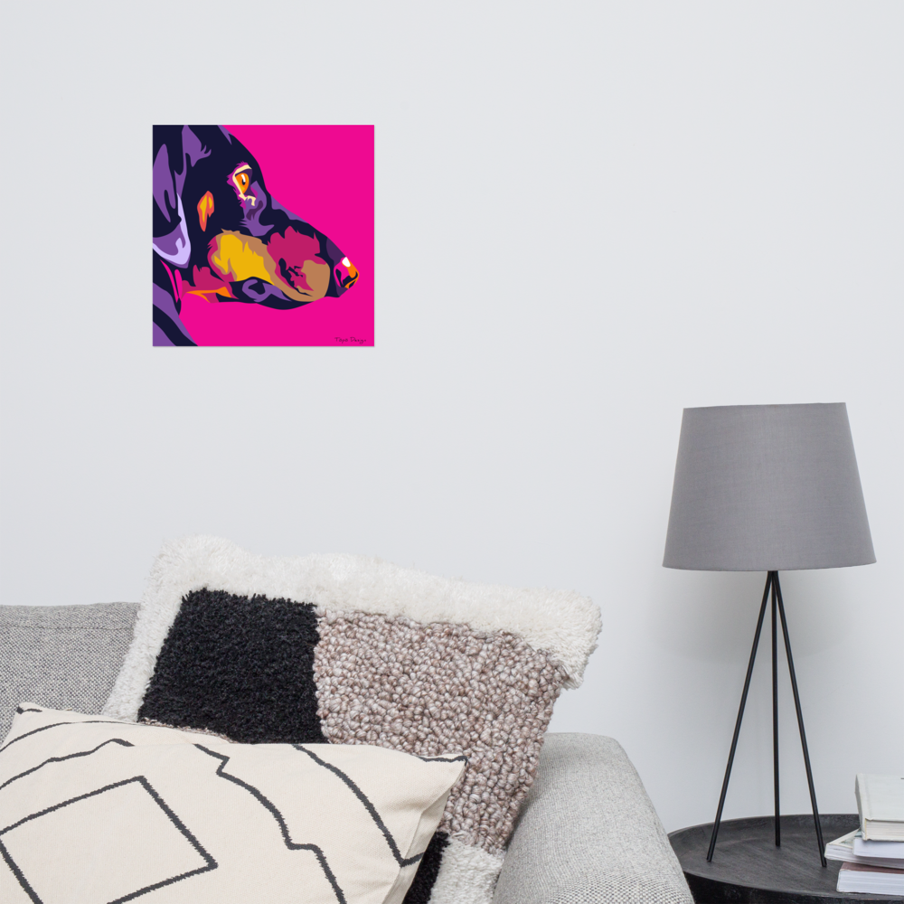 Mäyräkoira sivuprofiili Juliste, Pop Art