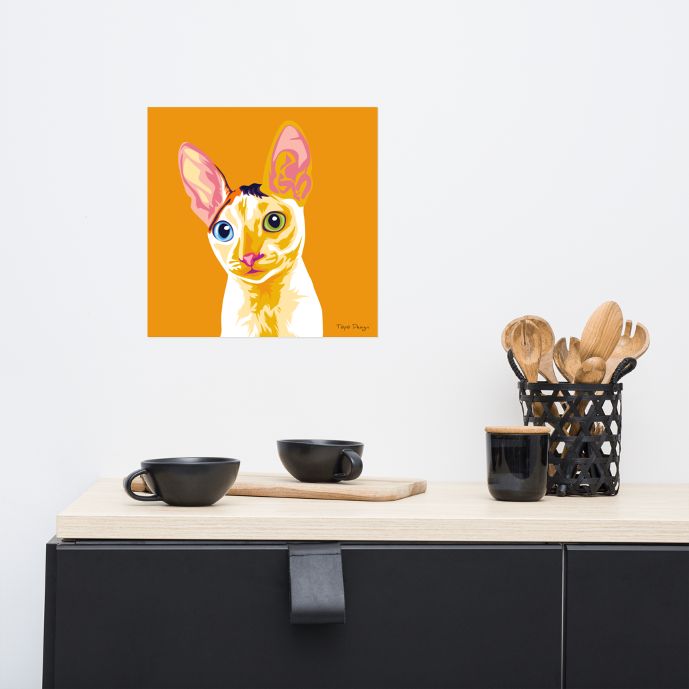 Cornish Rex kissa Juliste, Pop Art