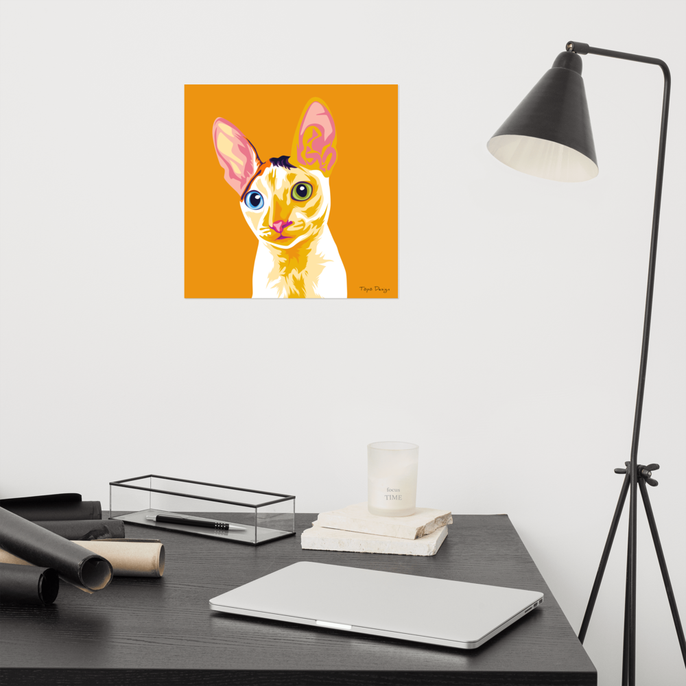 Cornish Rex kissa Juliste, Pop Art