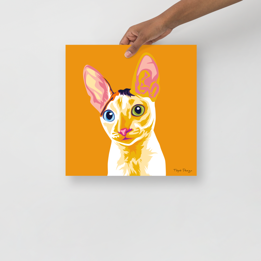 Cornish Rex kissa Juliste, Pop Art