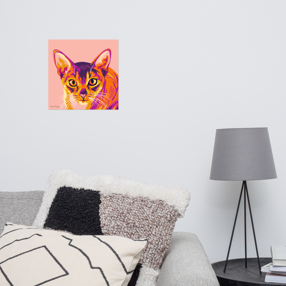 Abessinialainen kissa Juliste, Pop Art