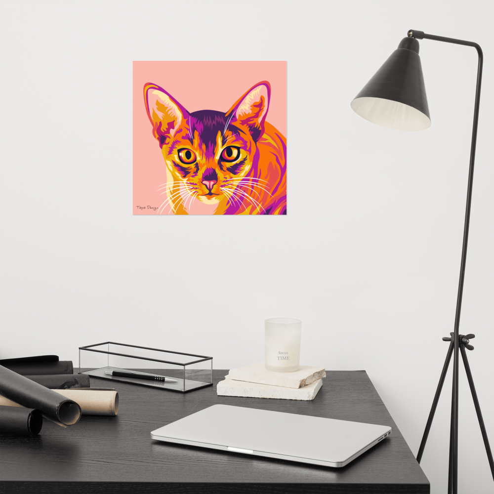 Abessinialainen kissa Juliste, Pop Art