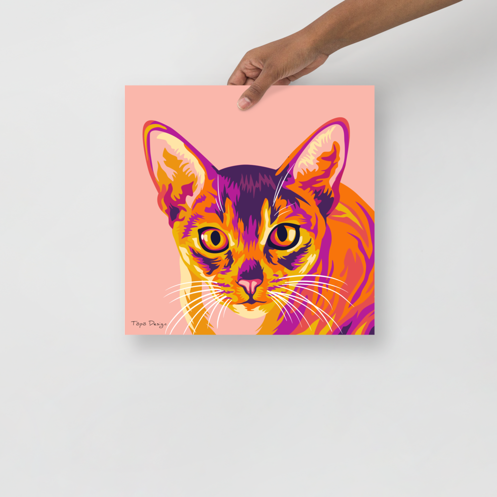 Abessinialainen kissa Juliste, Pop Art
