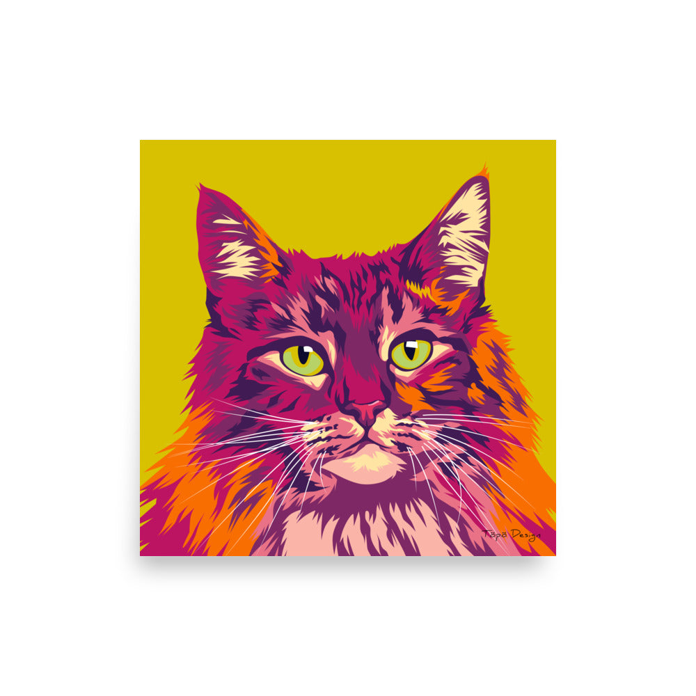 Norjalainen metsäkissa Juliste Pop Art