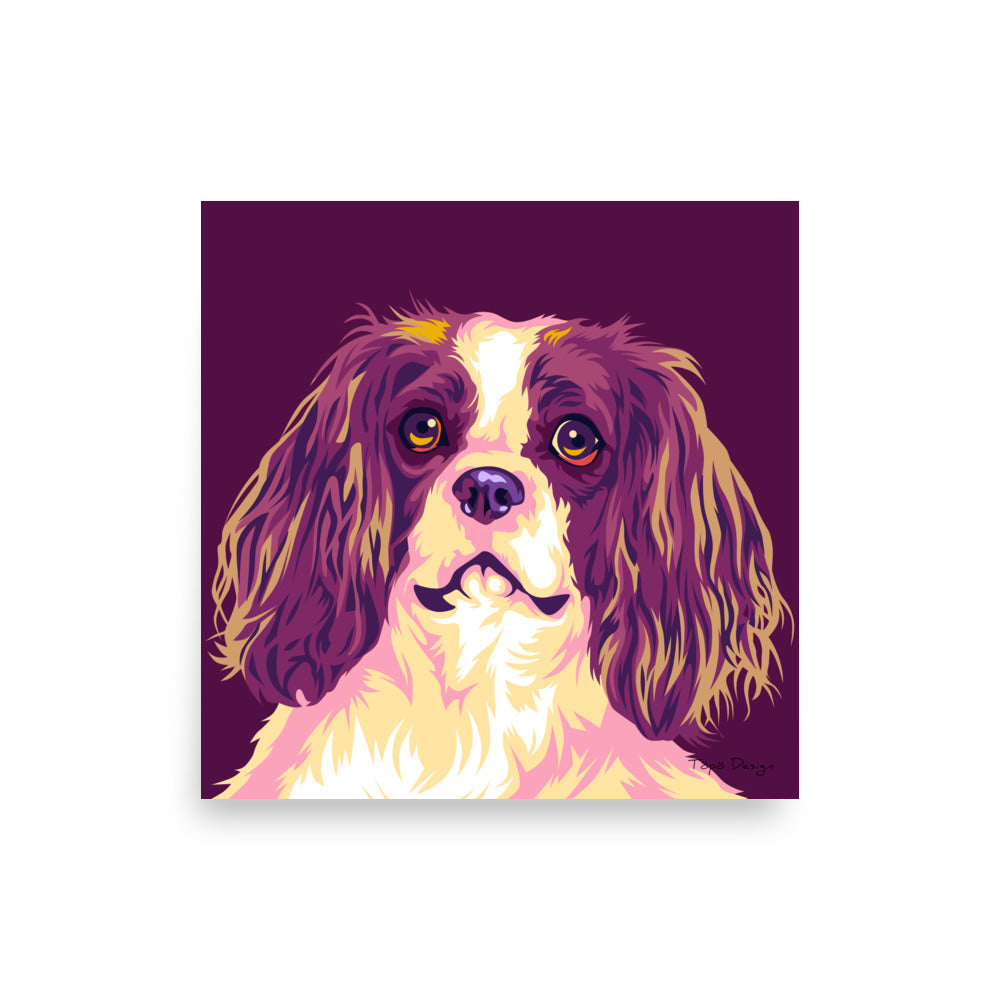 Cavalier kingcharlesinspanieli juliste, Pop Art