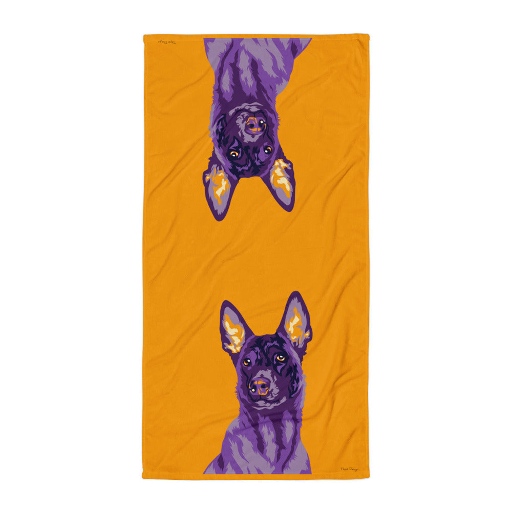 Belgianpaimenkoira malinois Kylpypyyhe, Pop Art
