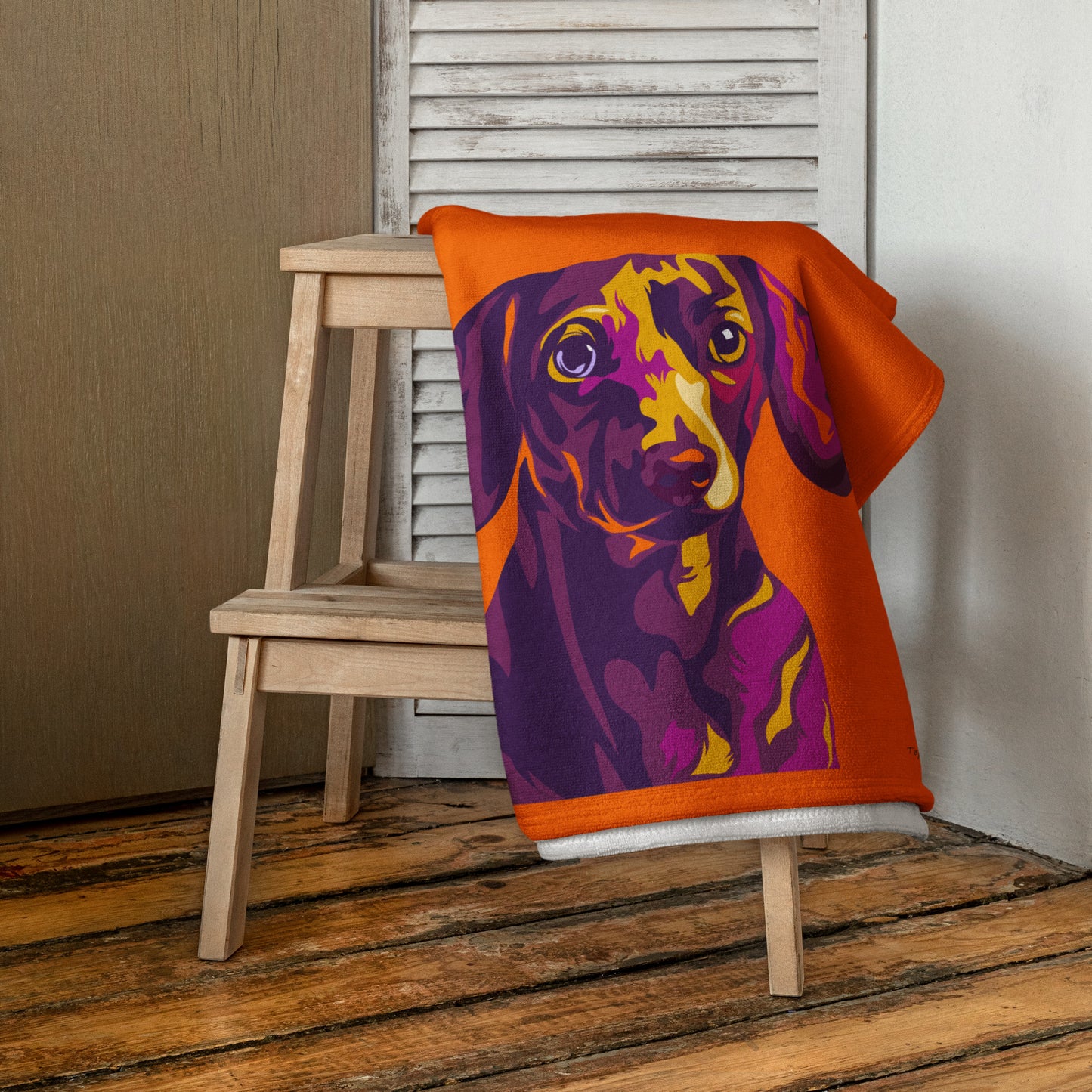 Mäyräkoira Kylpypyyhe, Pop Art