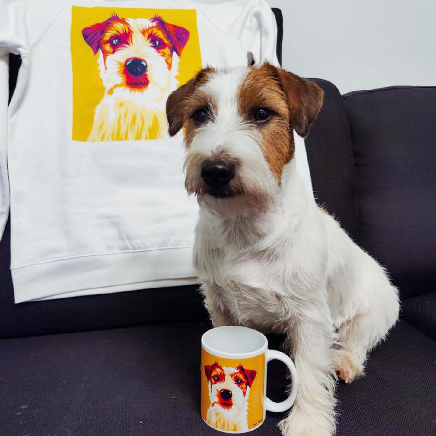 Jackrusselinterrieri Collegepaita, Pop Art