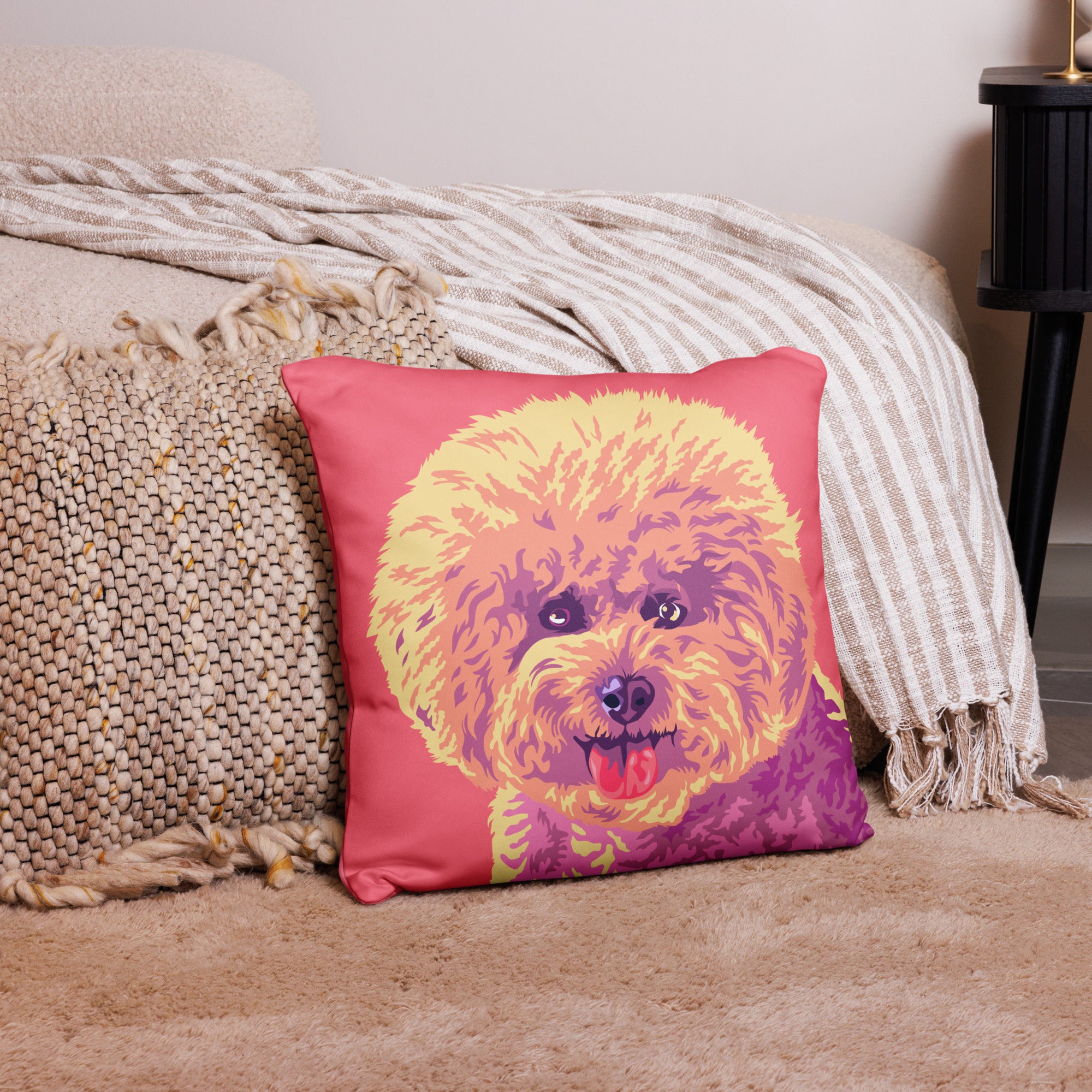 Bichon Frisé Koristetyynynpäällinen, Pop Art