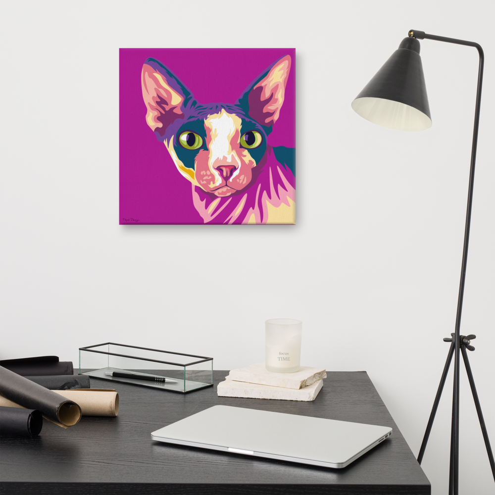 Sfinx kissa Canvas-taulu, Pop Art