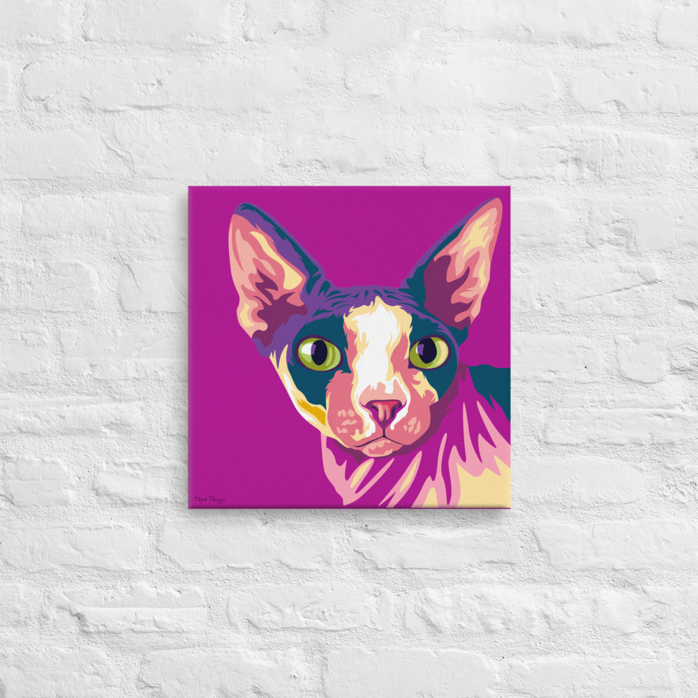 Sfinx kissa Canvas-taulu, Pop Art