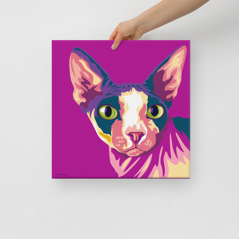 Sfinx kissa Canvas-taulu, Pop Art