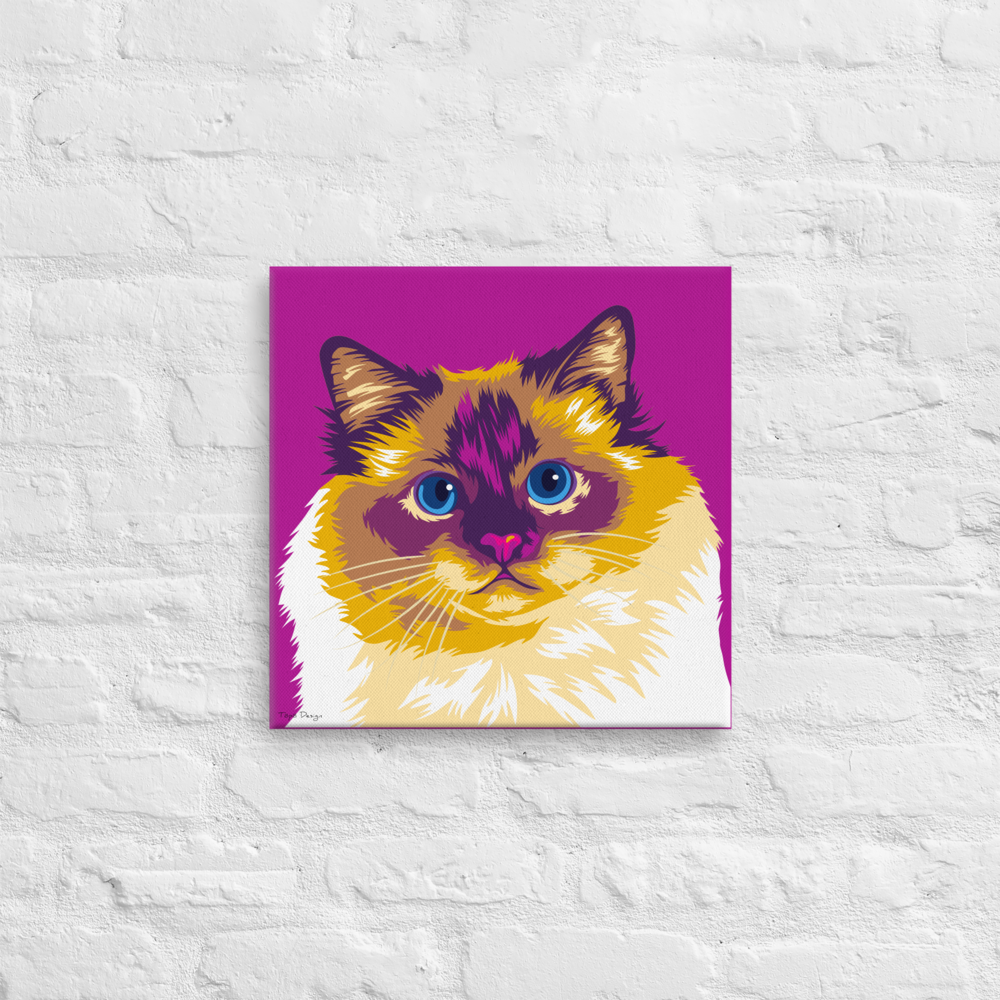 Pyhä Birma kissa Canvas-taulu, Pop Art