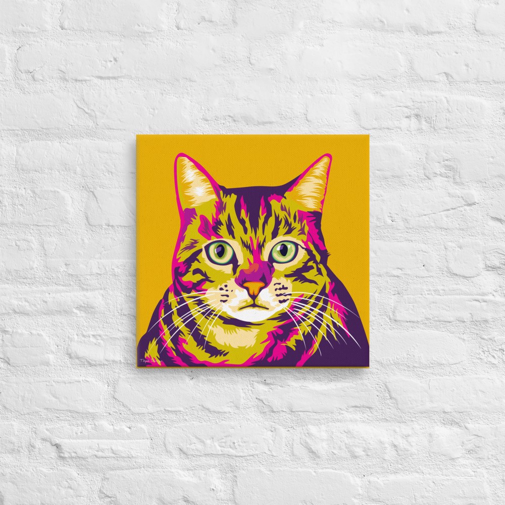 Maatiaiskissa Viiru Canvas-taulu, Pop Art