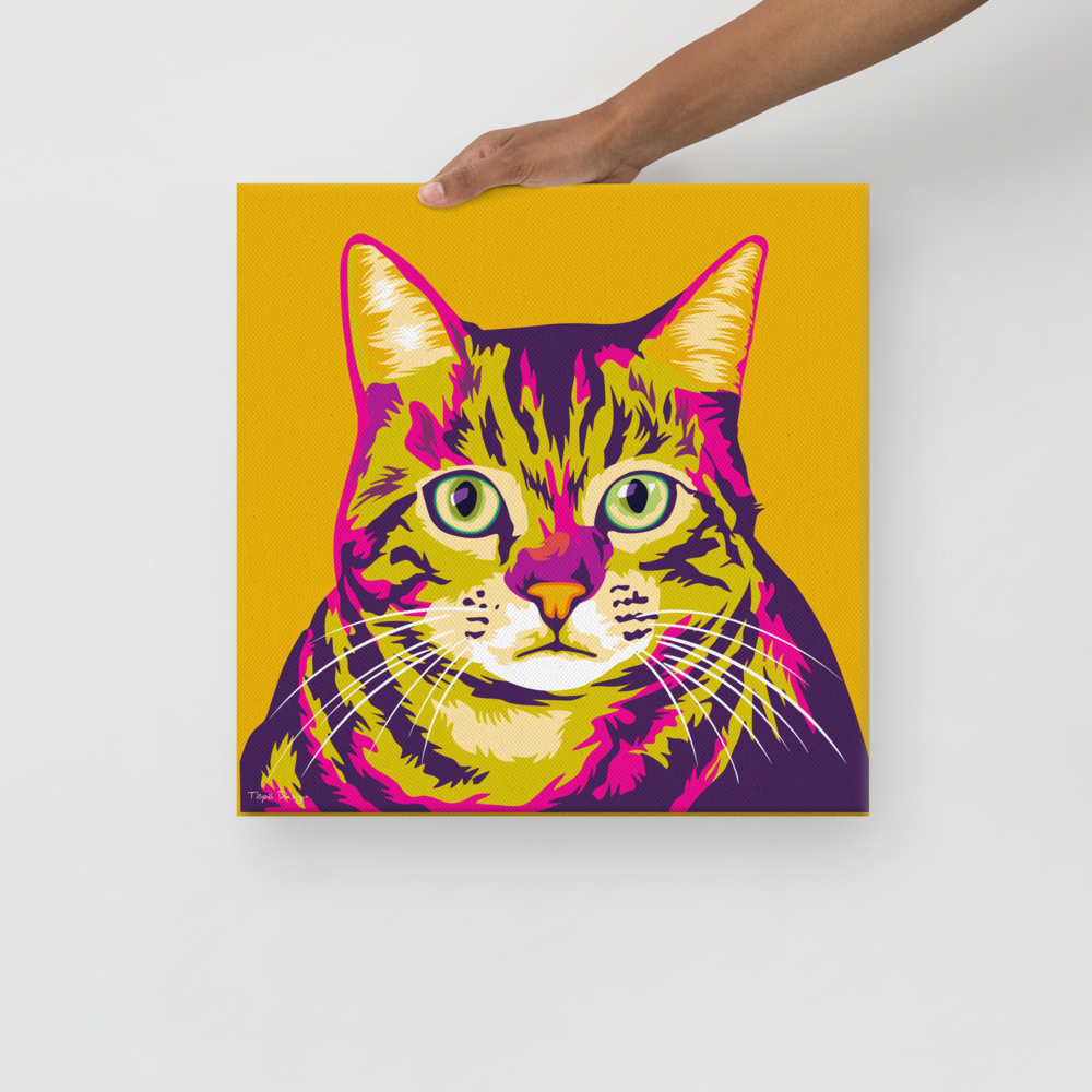 Maatiaiskissa Viiru Canvas-taulu, Pop Art