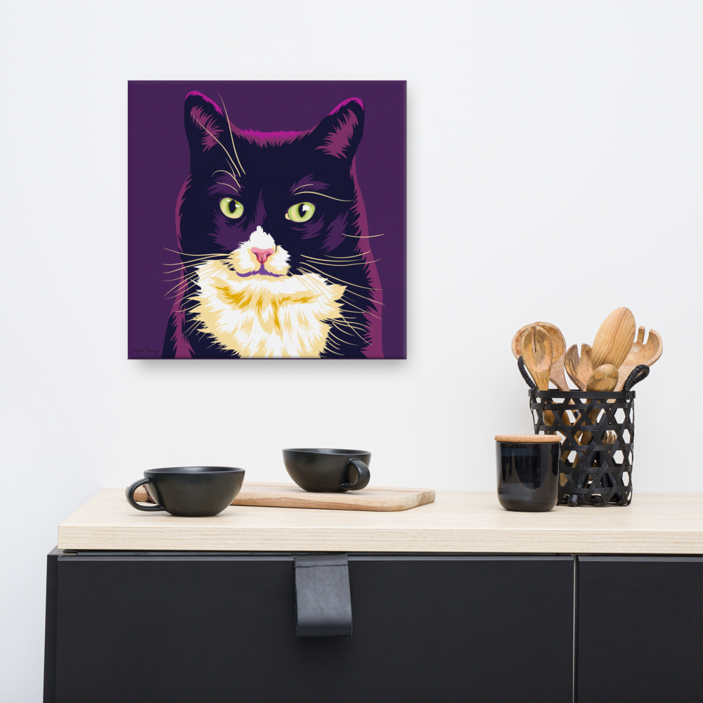 Maatiaiskissa Manu Canvas-taulu, Pop Art