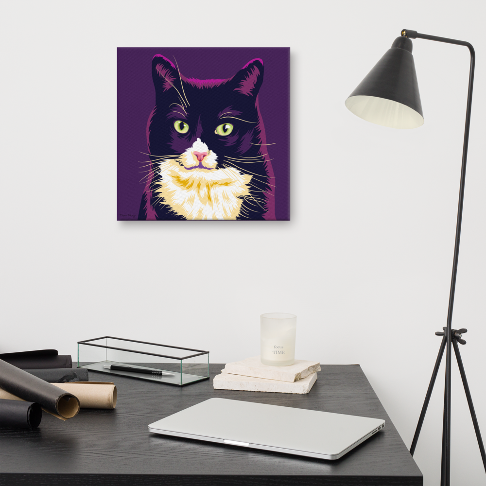 Maatiaiskissa Manu Canvas-taulu, Pop Art